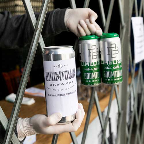 Crowler can with a four pack of Limelight IPA cans